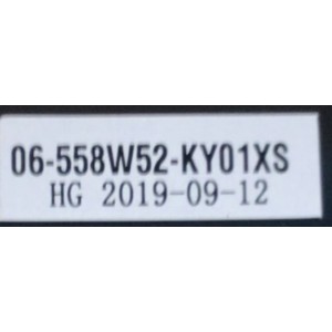 CONTROL REMOTO ORIGINAL NUEVO PARA SMART TV KALLEY / NUMERO DE PARTE 06-558W52-KY01XS / HG-201909101-Y